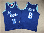 Los Angeles Lakers #8 Kobe Bryant Youth 1996-97 Blue Hardwood Classics Jersey