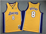 Los Angeles Lakers #8 Kobe Bryant Youth 1999-00 Gold Hardwood Classics Jersey