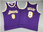 Los Angeles Lakers #8 Kobe Bryant Youth 1996-97 Purple Hardwood Classics Jersey