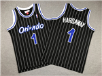 Orlando Magic #1 Anfernee Hardaway Youth 1994-95 Black Hardwood Classics Jersey
