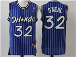 Orlando Magic #32 Shaquille O'Neal Throwback Blue Jersey