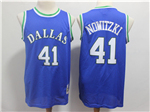 Dallas Mavericks #41 Dirk Nowitzki 1998-99 Blue Hardwood Classic Jersey