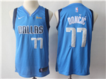 Dallas Mavericks #77 Luka Doncic Youth Blue Swingman Jersey