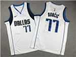 Dallas Mavericks #77 Luka Doncic Youth White Swingman Jersey