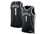 Brooklyn Nets #1 Mikal Bridges Black Swingman Jersey