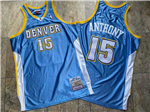 Denver Nuggets #15 Carmelo Anthony 2003-04 Light Blue Hardwood Classics Jersey