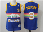 Denver Nuggets #3 Allen Iverson Blue Hardwood Classic Jersey