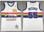 Denver Nuggets #55 Dikembe Mutombo 1991-92 White Hardwood Classics Jersey