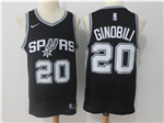 San Antonio Spurs #20 Manu Ginobili Black Swingman Jersey