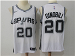 San Antonio Spurs #20 Manu Ginobili White Swingman Jersey