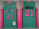 San Antonio Spurs #21 Tim Duncan 1998-99 Green Hardwood Classics Jersey