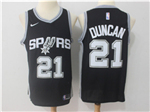 San Antonio Spurs #21 Tim Duncan Black Swingman Jersey
