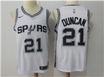 San Antonio Spurs #21 Tim Duncan White Swingman Jersey