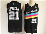San Antonio Spurs #21 Tim Duncan 2020-21 Black City Edition Swingman Jersey