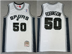 San Antonio Spurs #50 David Robinson White Hardwood Classics Jersey