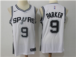 San Antonio Spurs #9 Tony Parker White Swingman Jersey