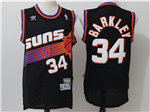 Phoenix Suns #34 Charles Barkley Black Hardwood Classic Jersey