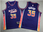 Phoenix Suns #35 Kevin Durant Youth 2023-24 Purple City Edition Swingman Jersey