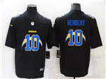 Los Angeles Chargers #10 Justin Herbert Black Shadow Logo Limited Jersey