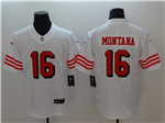 San Francisco 49ers #16 Joe Montana White Color Rush Limited Jersey
