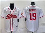 San Francisco 49ers #19 Deebo Samuel White Baseball Cool Base Jersey