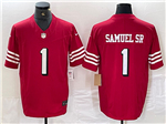 San Francisco 49ers #1 Deebo Samuel Sr. Alternate Red Vapor F.U.S.E. Limited Jersey