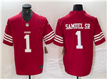 San Francisco 49ers #1 Deebo Samuel Sr. Red Vapor F.U.S.E. Limited Jersey