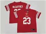 San Francisco 49ers #23 Christian McCaffrey Toddler Red Vapor Limited Jersey