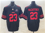 San Francisco 49ers #23 Christian McCaffrey Black Super Bowl LVIII F.U.S.E. Limited Jersey