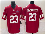 San Francisco 49ers #23 Christian McCaffrey Red Super Bowl LVIII F.U.S.E. Limited Jersey