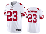 San Francisco 49ers #23 Christian McCaffrey 2022 White Vapor Limited Jersey