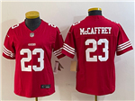 San Francisco 49ers #23 Christian McCaffrey Women's Red Vapor F.U.S.E. Limited Jersey