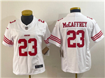 San Francisco 49ers #23 Christian McCaffrey Women's White Vapor F.U.S.E. Limited Jersey