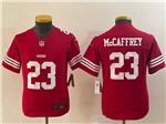 San Francisco 49ers #23 Christian McCaffrey Youth Red Vapor F.U.S.E. Limited Jersey