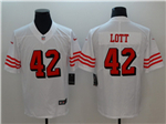 San Francisco 49ers #42 Ronnie Lott White Color Rush Limited Jersey