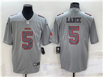 San Francisco 49ers #5 Trey Lance Gray Atmosphere Fashion Limited Jersey