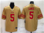 San Francisco 49ers #5 Trey Lance Gold Inverted Limited Jersey