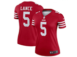 San Francisco 49ers #5 Trey Lance Women's Red Vapor Limited Jersey