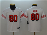 San Francisco 49ers #80 Jerry Rice Youth White Color Rush Limited Jersey