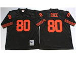 San Francisco 49ers #80 Jerry Rice Throwback Black Jersey