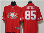 San Francisco 49ers #85 George Kittle Red Team Big Logo Vapor Limited Jersey