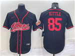 San Francisco 49ers #85 George Kittle Black Baseball Cool Base Jersey