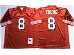 San Francisco 49ers #8 Steve Young 1994 Throwback Red Jersey