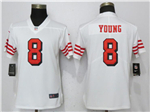 San Francisco 49ers #8 Steve Young Women's White Color Rush Limited Jersey