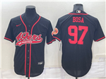 San Francisco 49ers #97 Nick Bosa Black Baseball Cool Base Jersey