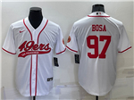 San Francisco 49ers #97 Nick Bosa White Baseball Cool Base Jersey