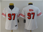 San Francisco 49ers #97 Nick Bosa Women's White Color Rush Limited Jersey