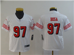 San Francisco 49ers #97 Nick Bosa Youth White Color Rush Limited Jersey