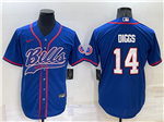 Buffalo Bills #14 Stefon Diggs Blue Baseball Cool Base Jersey