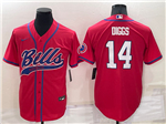 Buffalo Bills #14 Stefon Diggs Red Baseball Cool Base Jersey